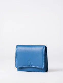 Discount Lakeland Leather Blue Small Leather Flapover Purse