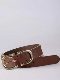 Best Lakeland Leather Bowness Dual Buckle Suede Belt Brown