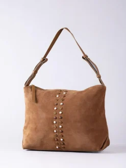 Clearance Lakeland Leather Brown Buttermere Suede Hobo Bag