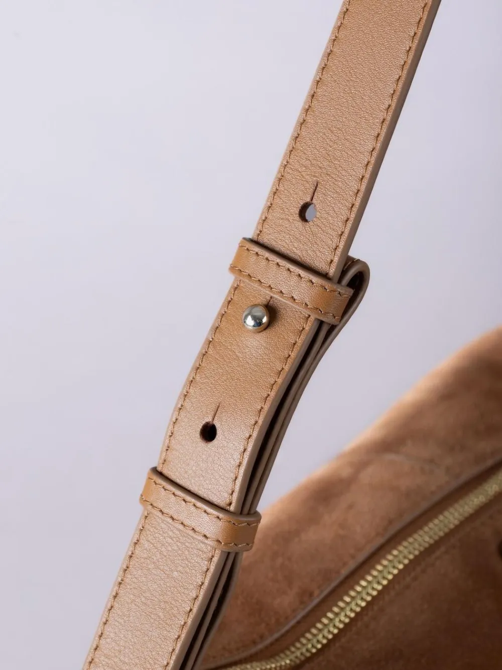 Clearance Lakeland Leather Brown Buttermere Suede Hobo Bag