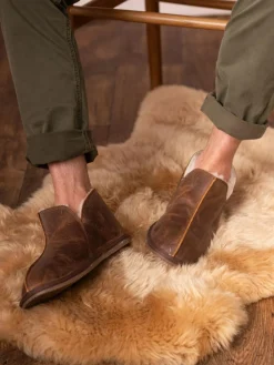 Online Lakeland Leather Mens Slipper Boots Brown
