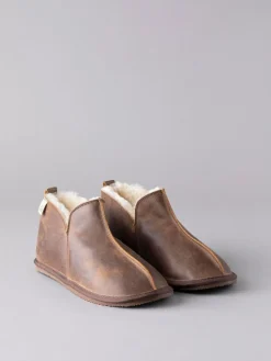 Online Lakeland Leather Mens Slipper Boots Brown