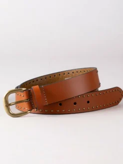 Lakeland Leather Sandale Studded Belt Brown