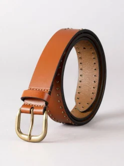 Lakeland Leather Sandale Studded Belt Brown