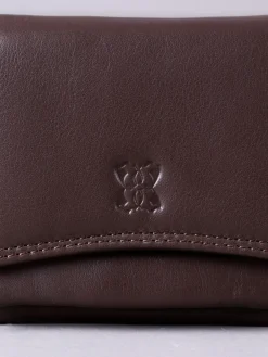 Lakeland Leather Brown Small Leather Flapover Purse^Women Purses