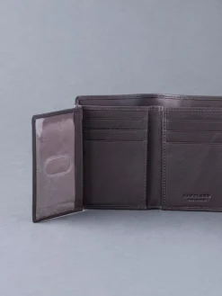 Lakeland Leather Brown Stitch Tri-Fold Wallet^ Wallets