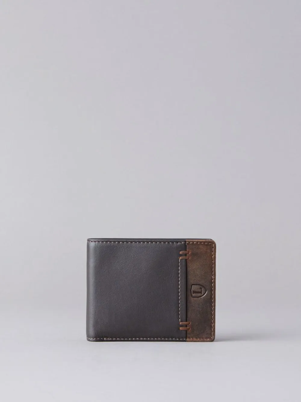 Clearance Lakeland Leather Brown Stitch Leather Bi-Fold Wallet