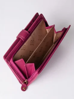 Sale Lakeland Leather Cranberry Medium Tab Purse