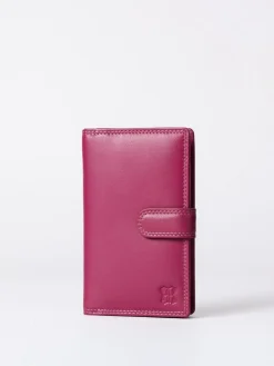 Sale Lakeland Leather Cranberry Medium Tab Purse