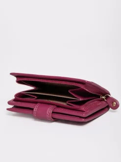 Lakeland Leather Cranberry Small Tab Purse^Women Purses