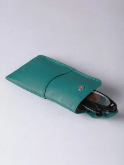 Outlet Lakeland Leather Green Glasses Case