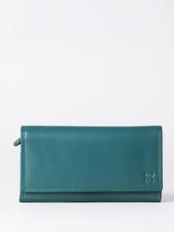 Lakeland Leather Green Haze Large Flapover Purse^Women Purses