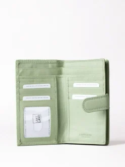 Best Lakeland Leather Green Medium Tab Purse