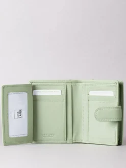 Hot Lakeland Leather Green Small Tab Purse