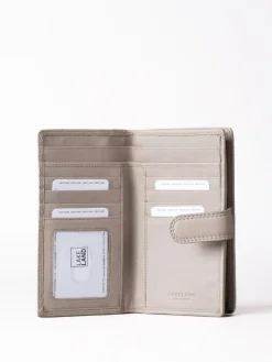 Outlet Lakeland Leather Grey Medium Tab Purse