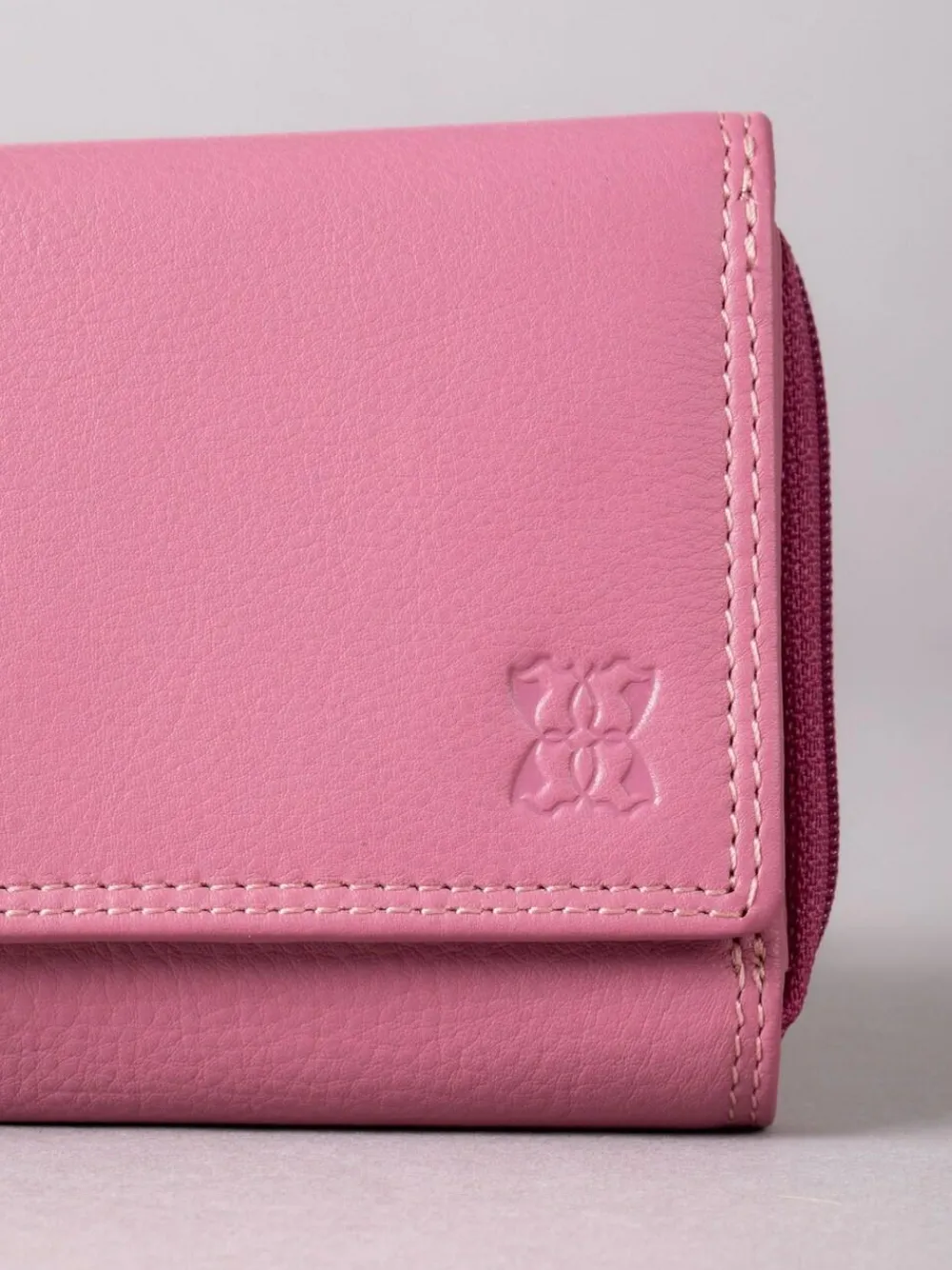 Clearance Lakeland Leather Mauve Small Purse