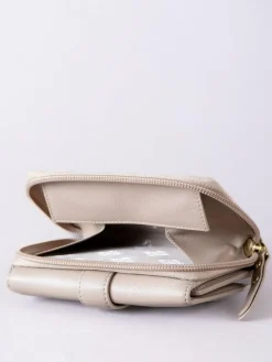 Outlet Lakeland Leather Natural Medium Icon Stud Tab Purse