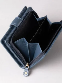 Lakeland Leather Navy Blue Small Tab Purse^Women Purses