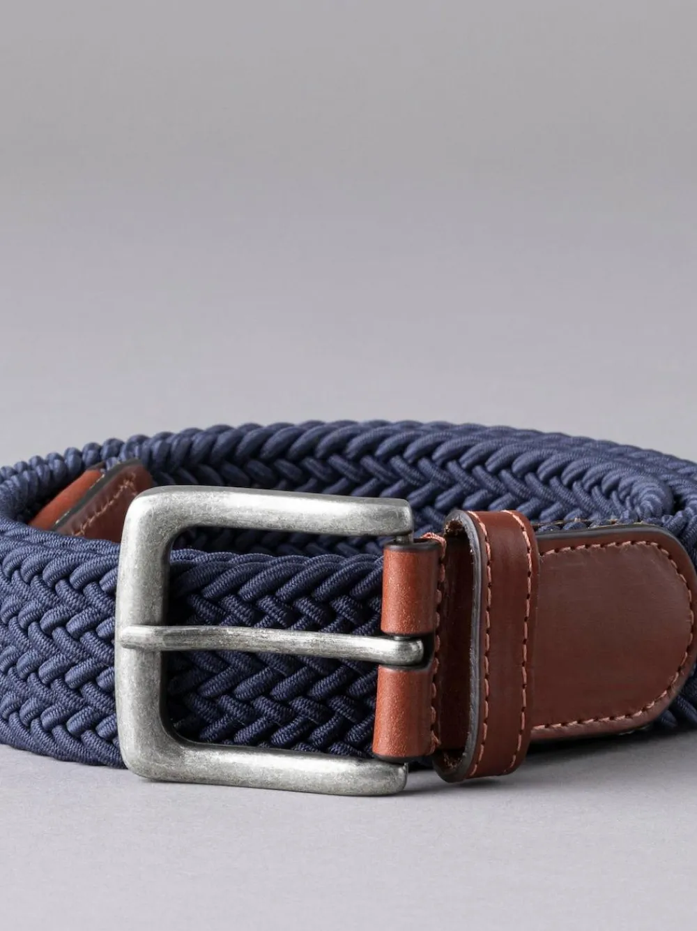 Clearance Lakeland Leather Greythwaite Braided Belt Navy