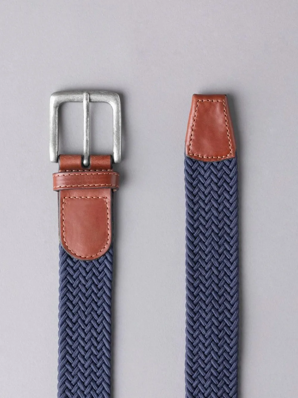 Clearance Lakeland Leather Greythwaite Braided Belt Navy
