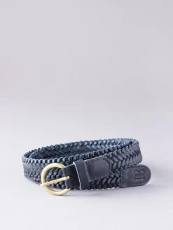 Discount Lakeland Leather Waverton Woven Belt Navy