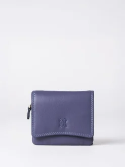 Hot Lakeland Leather Purple Small Leather Flapover Purse