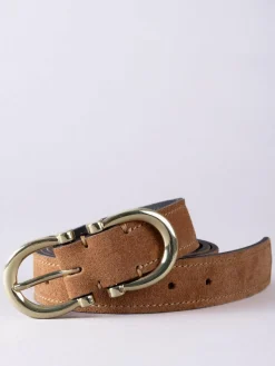 Hot Lakeland Leather Bowness Dual Buckle Suede Belt Tan