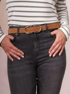 Hot Lakeland Leather Bowness Dual Buckle Suede Belt Tan