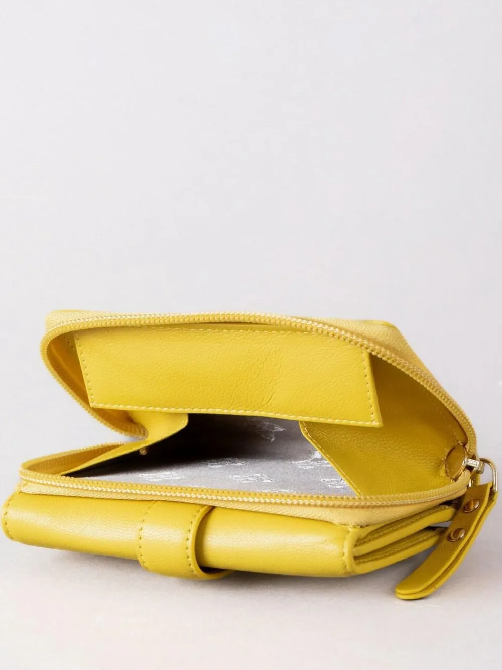 Lakeland Leather Yellow Medium Icon Stud Tab Purse^Women Purses