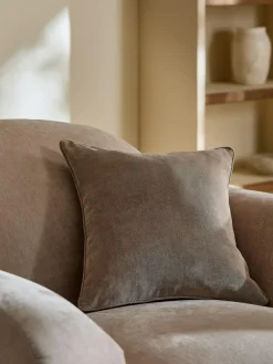 Next Latte 45 x 45cm Soft Velour Cushion^ Cushions & Throws