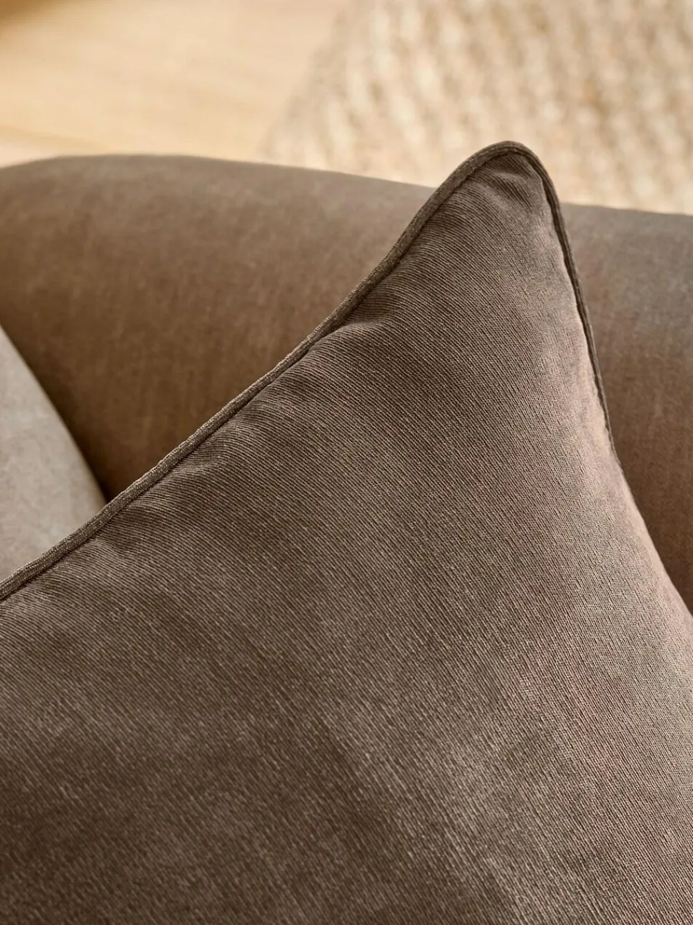 Next Latte 45 x 45cm Soft Velour Cushion^ Cushions & Throws