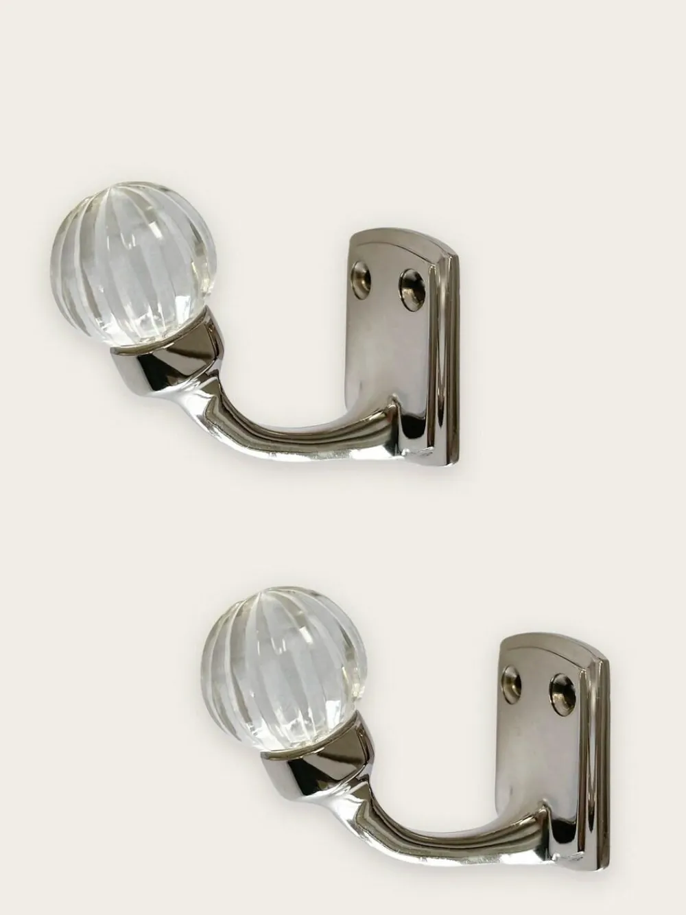 Laura Ashley Vivien Glass Hook Pair^ Storage & Organisation