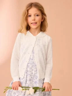 Laura Ashley Ecru White Knit Cardigan^ Knitwear|Knitwear