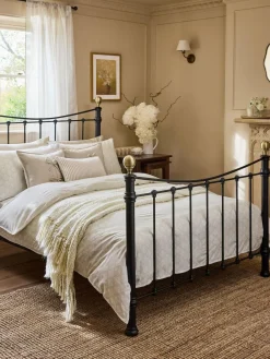 Laura Ashley Natural Ladyfern 100% Cotton Duvet Cover and Pillowcase Set^ Branded Bedlinen