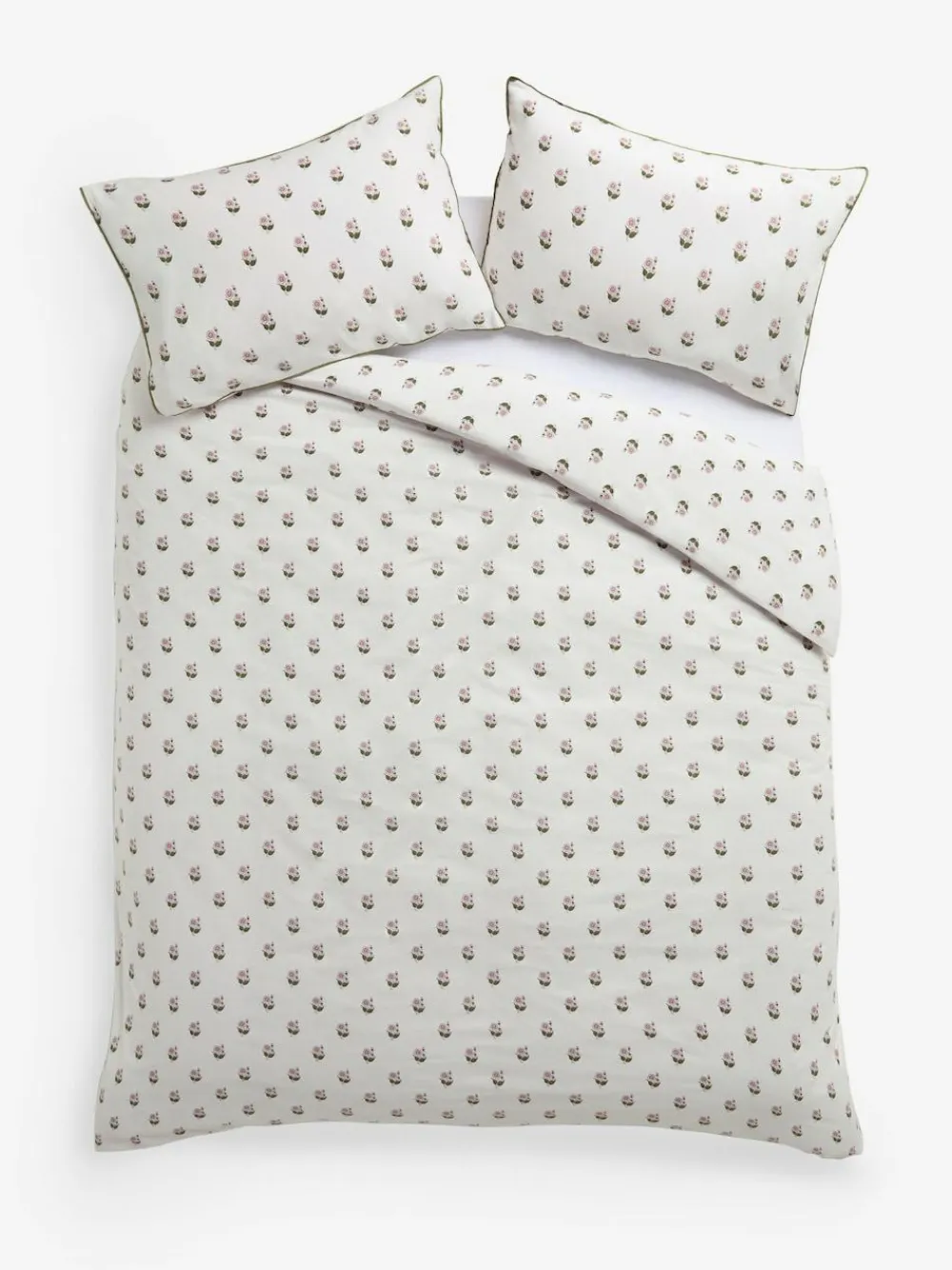 New Laura Ashley Pink Beauchamp Floral 100% Cotton Duvet Cover and Pillowcase Set