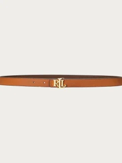 Lauren Ralph Lauren 1.9cm Skinny Logo Reversible Pebbled Leather Belt^Women Belts
