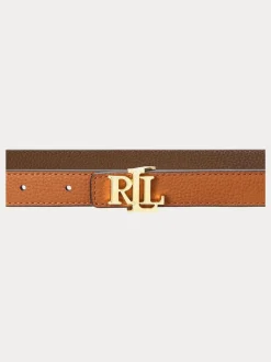 Lauren Ralph Lauren 1.9cm Skinny Logo Reversible Pebbled Leather Belt^Women Belts