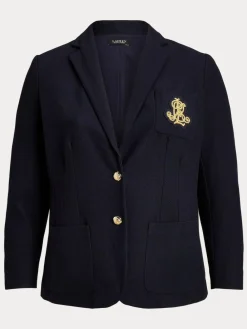 Hot Lauren Ralph Lauren Curve Anfisa Bullion Jacquard Blazer Lauren Navy