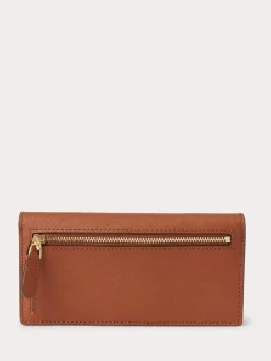 Lauren Ralph Lauren Crosshatch Leather Slim Wallet^Women Purses