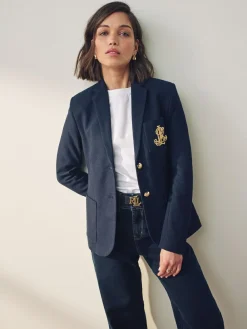 Lauren Ralph Lauren Lauren Navy Anfisa Bullion Jacquard Blazer^Women Suits & Tailoring|Blazers