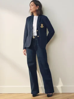 Lauren Ralph Lauren Lauren Navy Anfisa Bullion Jacquard Blazer^Women Suits & Tailoring|Blazers