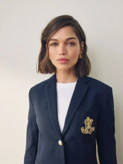 Lauren Ralph Lauren Lauren Navy Anfisa Bullion Jacquard Blazer^Women Suits & Tailoring|Blazers