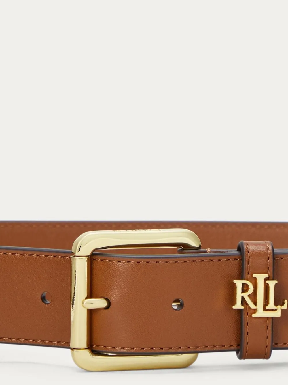 Online Lauren Ralph Lauren 3.2cm Logo-Keeper Leather Belt Lauren Tan
