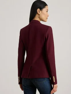 Lauren Ralph Lauren Anfisa Crest Logo Blazer Jacket Red