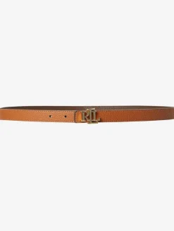 Lauren Ralph Lauren Tan Brown Reversible Monogram Belt^Women Belts