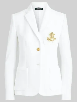 Lauren Ralph Lauren White Anfisa Bullion Jacquard Blazer^Women Blazers|Suits & Tailoring