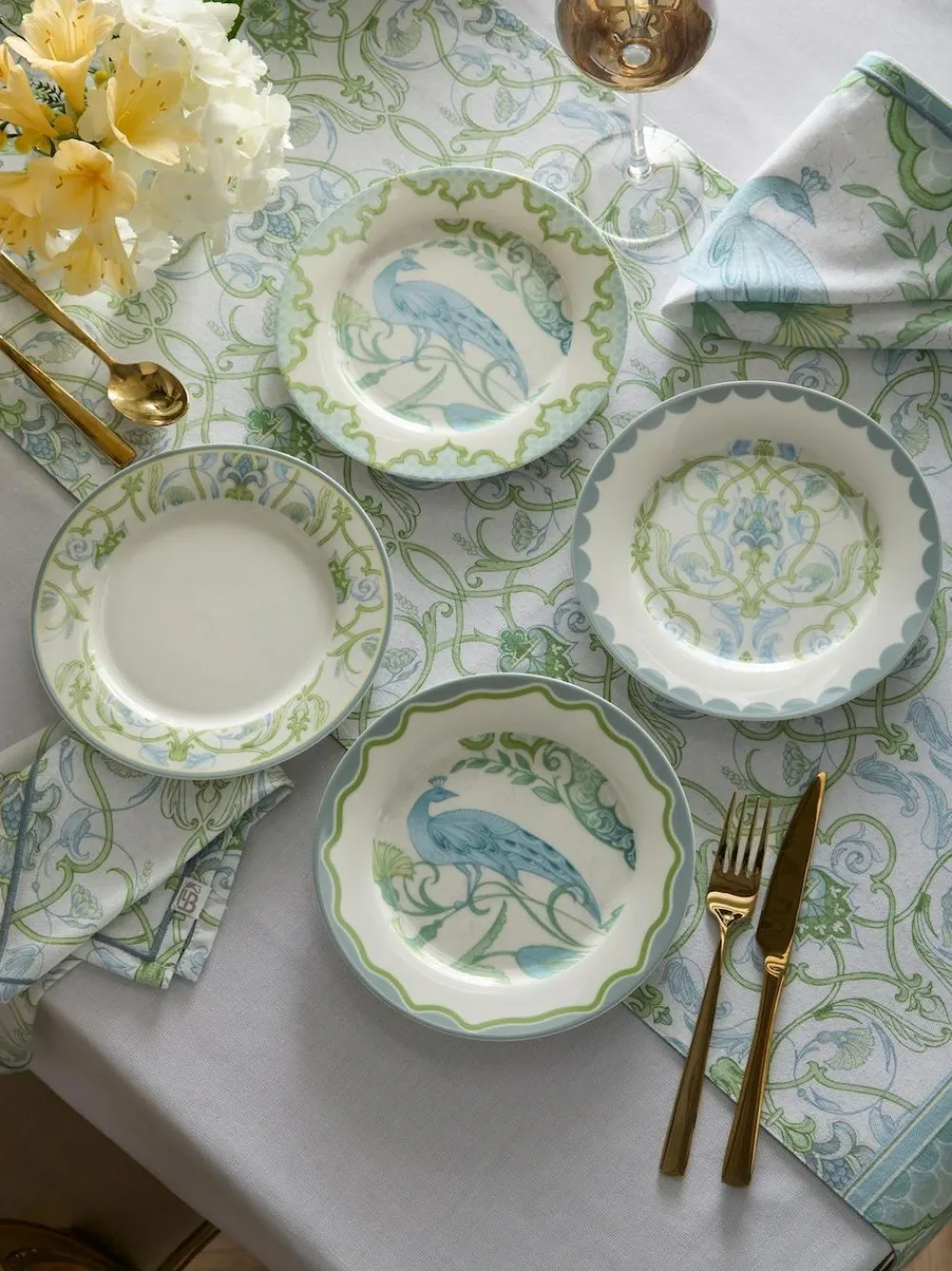 Laurence Llewelyn-Bowen Multi Palm Court Porcelain Side Plate Set^ Dinner Sets & Pasta Bowls|Branded Kitchenware