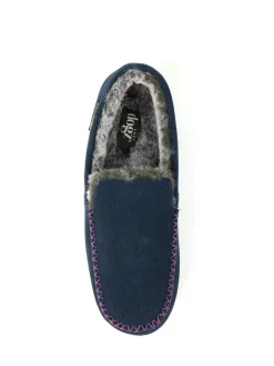 Lazy Dogz Blue Henry Mocassin Slippers