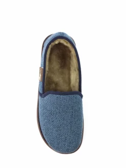 Sale Lazy Dogz Blue Oliver Warm Lined Full Slippers