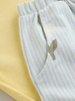 Next Lemon Yellow Daisy Short Sleeve Top and Barrel Trousers Set (3mths-7yrs)^ Tops|Sets & Coords